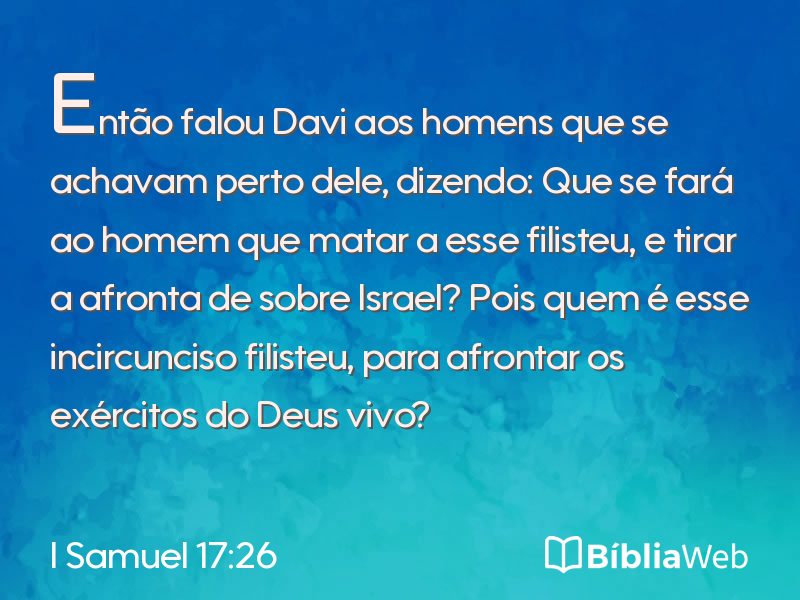 I Samuel 17:26 em imagem para compartilhar
