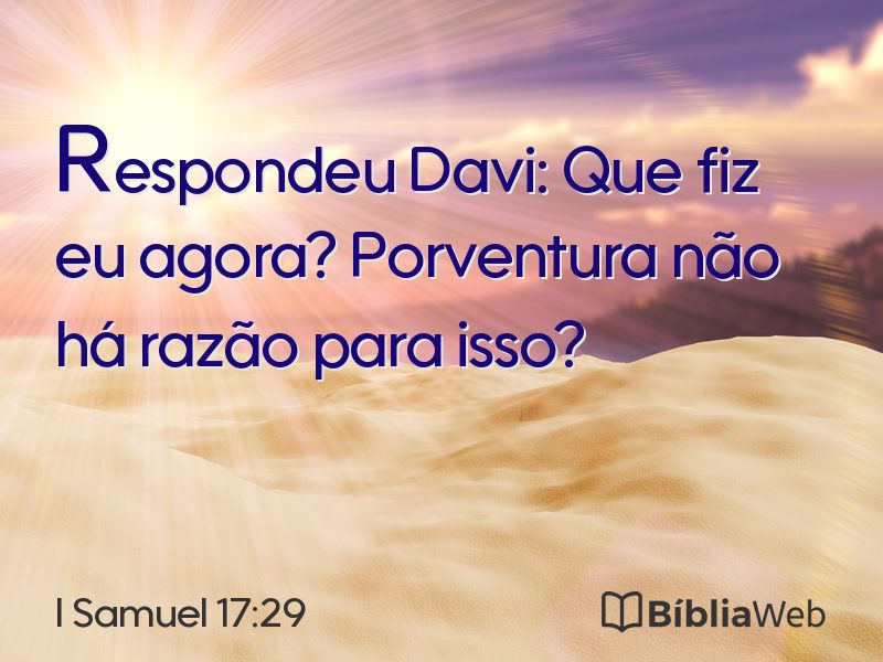 I Samuel 17:29 em imagem para compartilhar