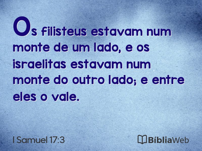 I Samuel 17:3 em imagem para compartilhar