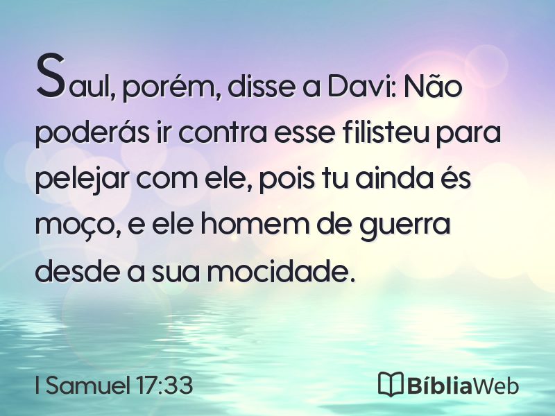 I Samuel 17:33 em imagem para compartilhar