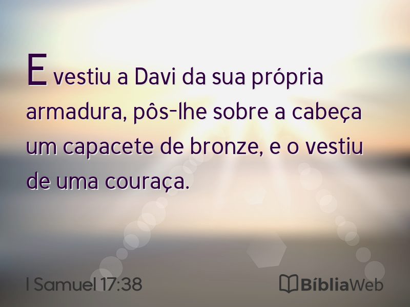 I Samuel 17:38 em imagem para compartilhar