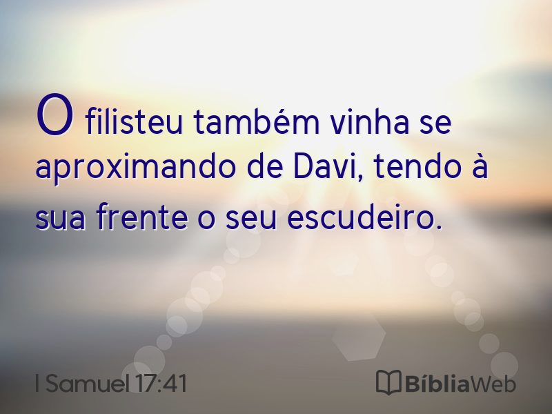 I Samuel 17:41 em imagem para compartilhar