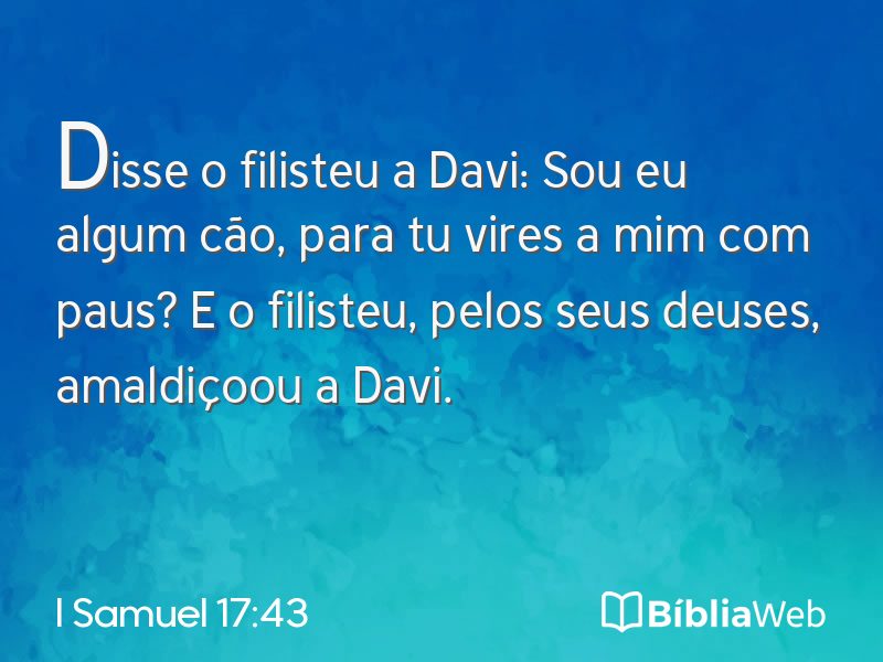 I Samuel 17:43 em imagem para compartilhar