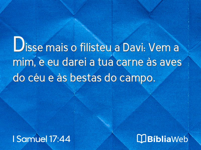 I Samuel 17:44 em imagem para compartilhar