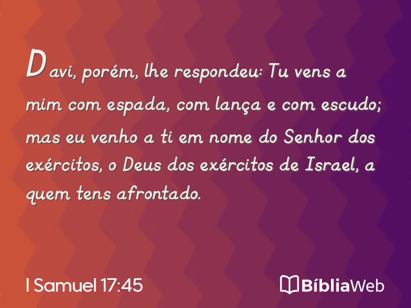 I Samuel 17:45 em imagem para compartilhar