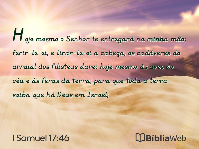 I Samuel 17:46 em imagem para compartilhar