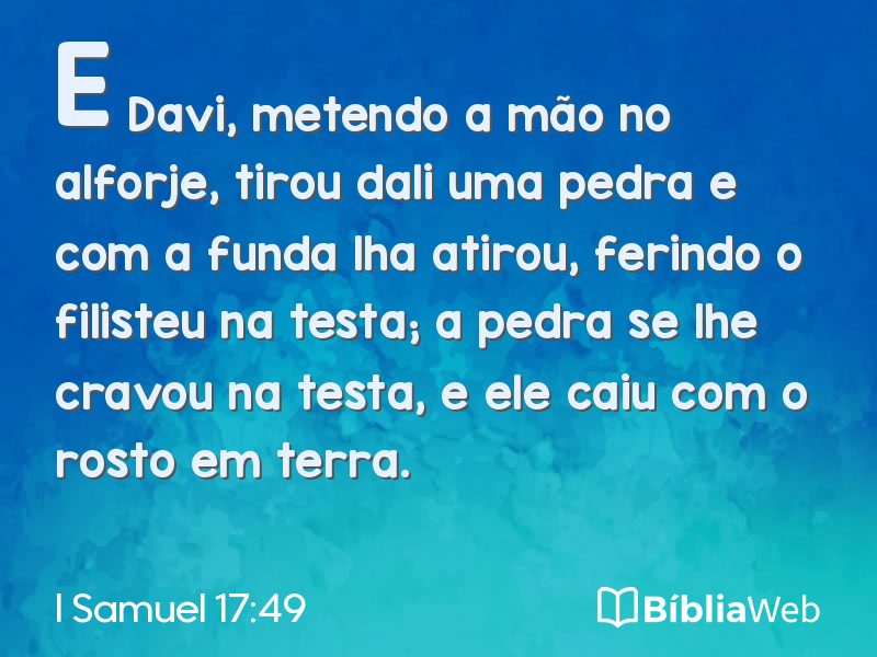 I Samuel 17:49 em imagem para compartilhar