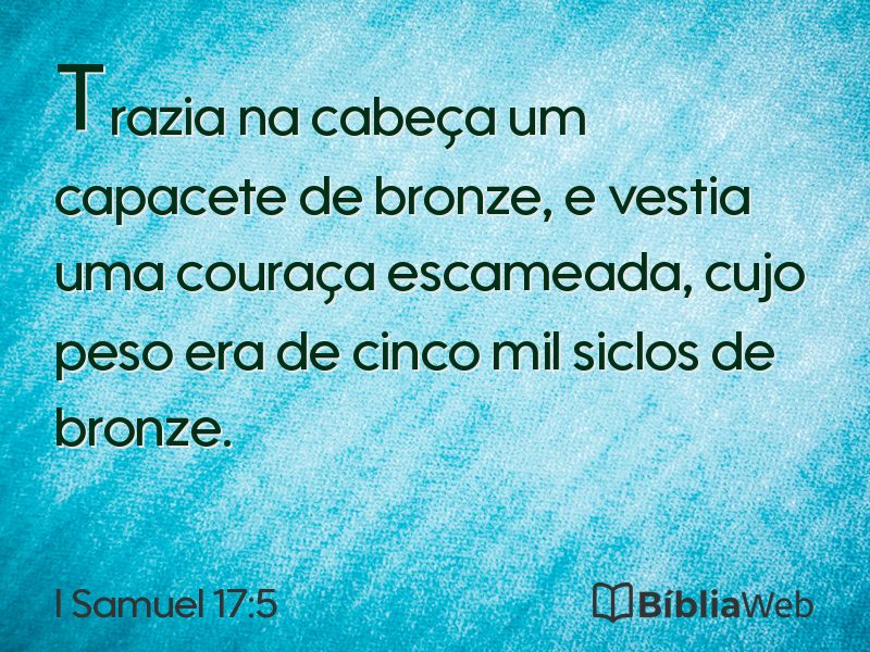I Samuel 17:5 em imagem para compartilhar
