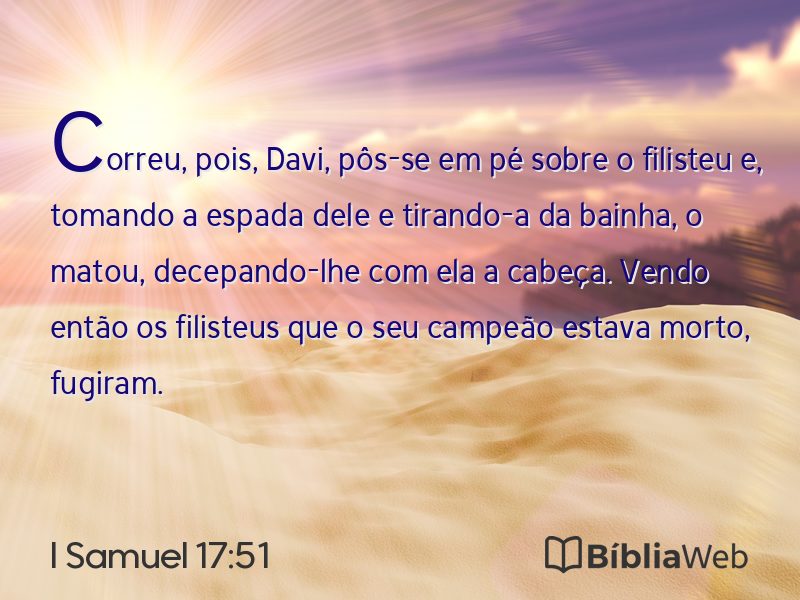 I Samuel 17:51 em imagem para compartilhar