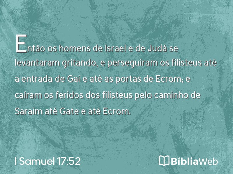 I Samuel 17:52 em imagem para compartilhar