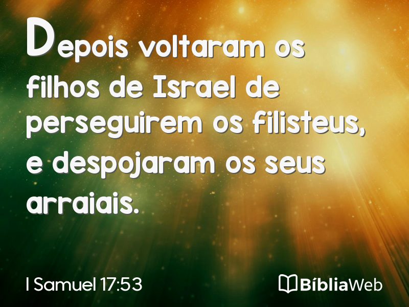 I Samuel 17:53 em imagem para compartilhar