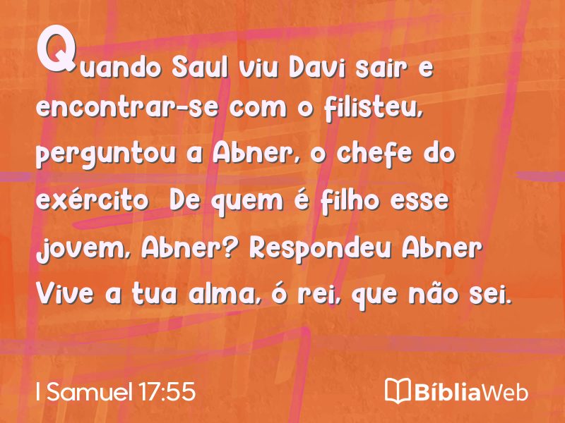 I Samuel 17:55 em imagem para compartilhar