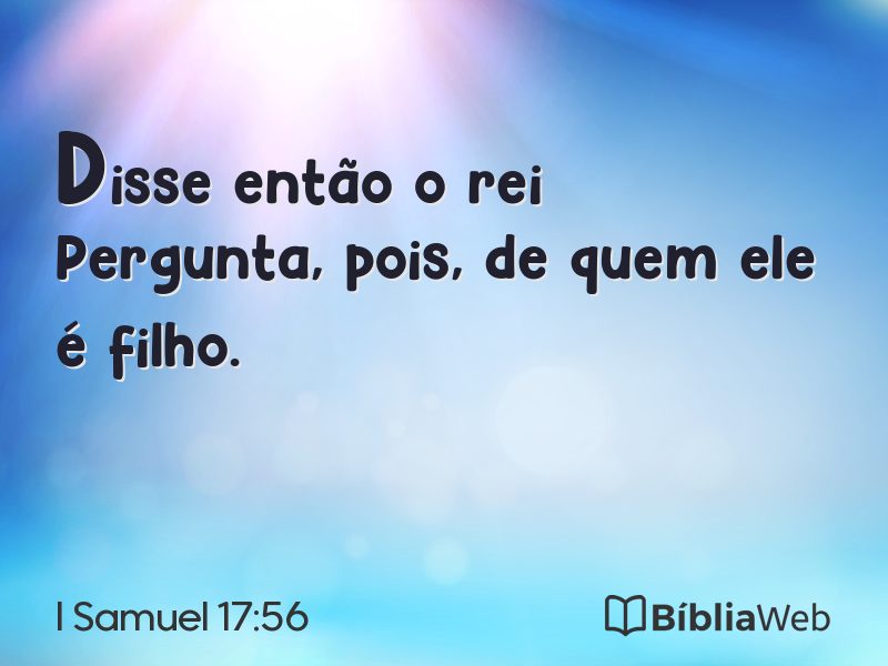 I Samuel 17:56 em imagem para compartilhar