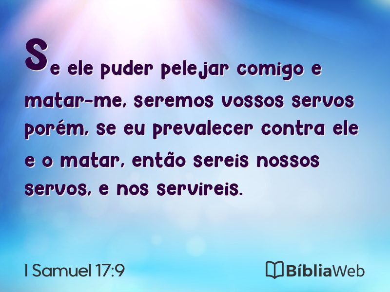 I Samuel 17:9 em imagem para compartilhar