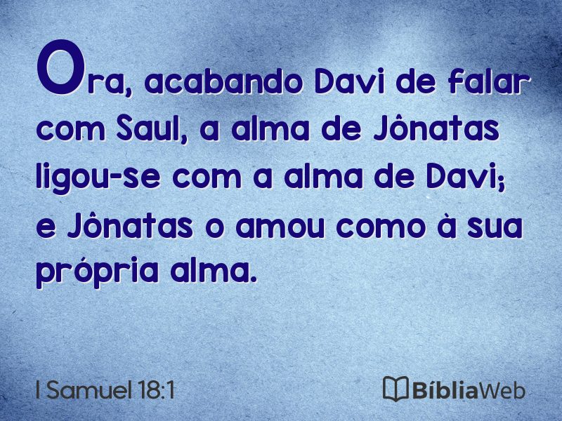 I Samuel 18:1 em imagem para compartilhar