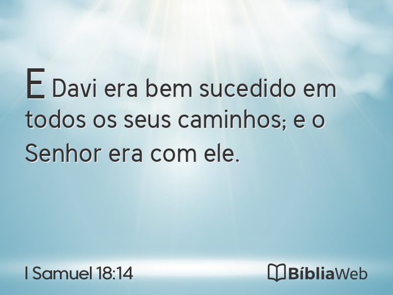 I Samuel 18:14 em imagem para compartilhar