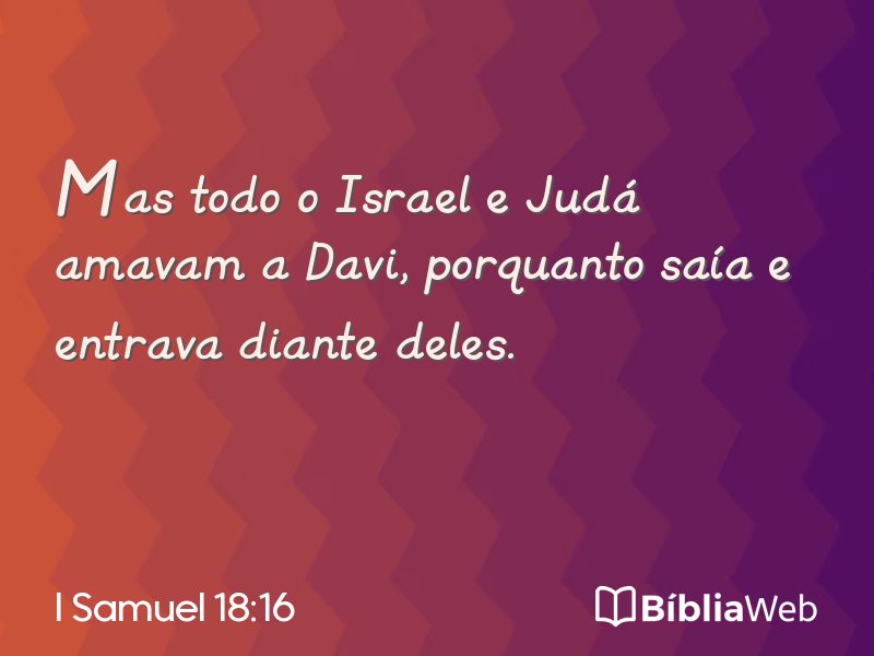 I Samuel 18:16 em imagem para compartilhar