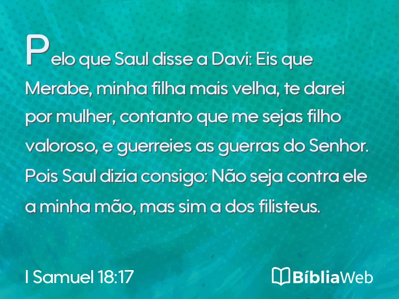 I Samuel 18:17 em imagem para compartilhar