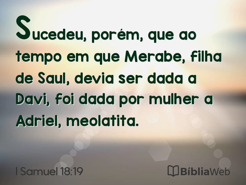I Samuel 18:19 em imagem para compartilhar