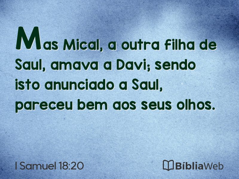 I Samuel 18:20 em imagem para compartilhar