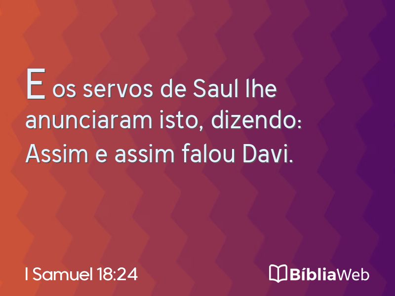 I Samuel 18:24 em imagem para compartilhar