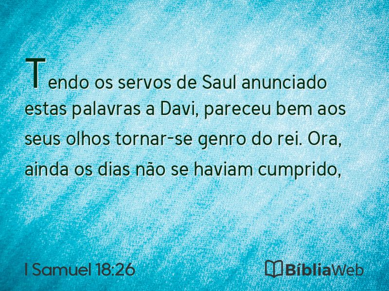 I Samuel 18:26 em imagem para compartilhar