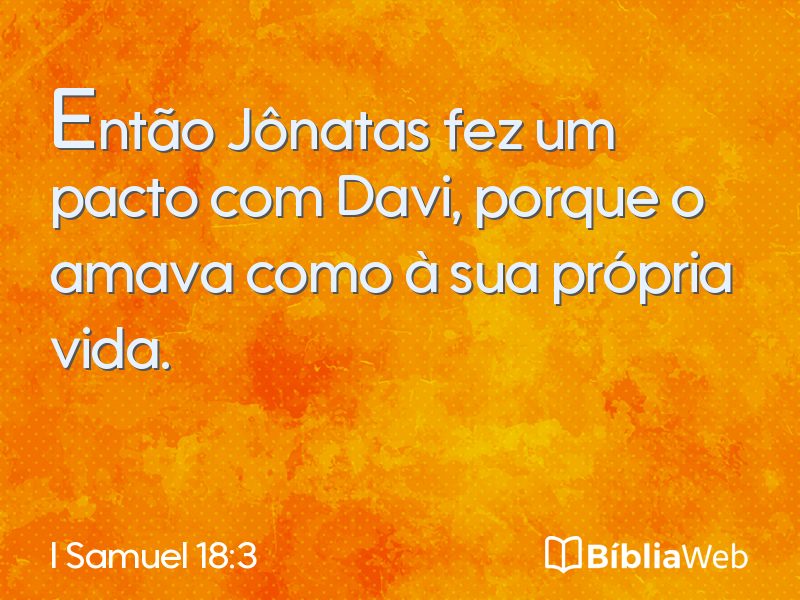I Samuel 18:3 em imagem para compartilhar
