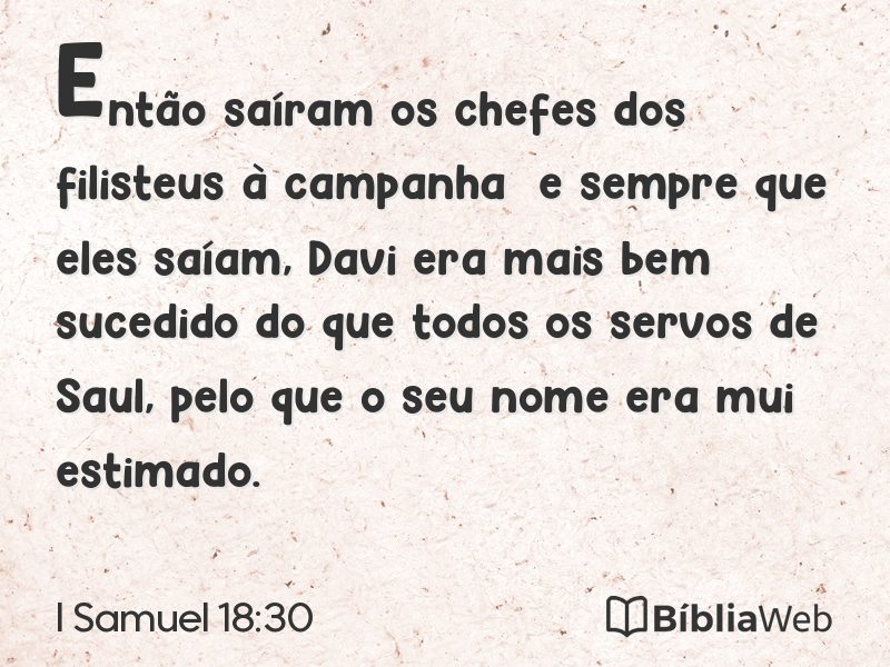 I Samuel 18:30 em imagem para compartilhar