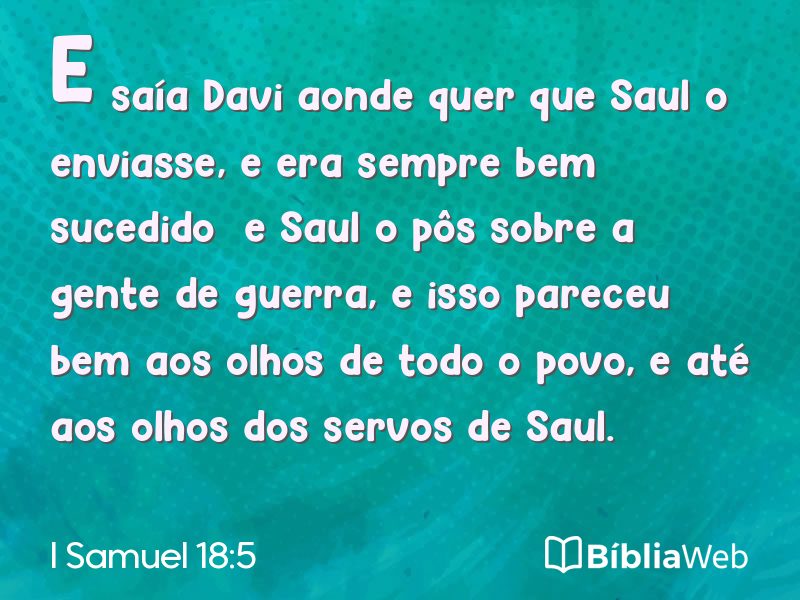 I Samuel 18:5 em imagem para compartilhar