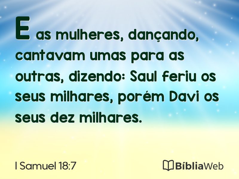 I Samuel 18:7 em imagem para compartilhar