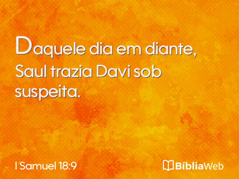 I Samuel 18:9 em imagem para compartilhar