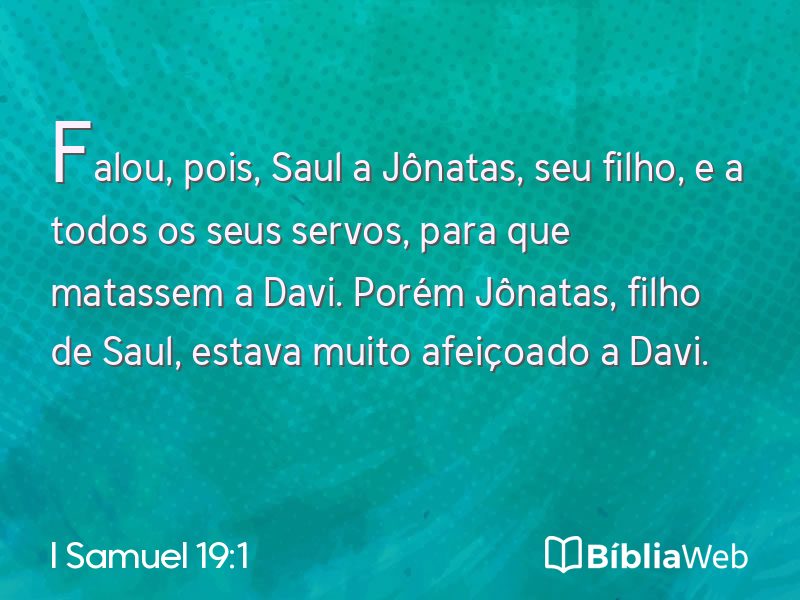 I Samuel 19:1 em imagem para compartilhar