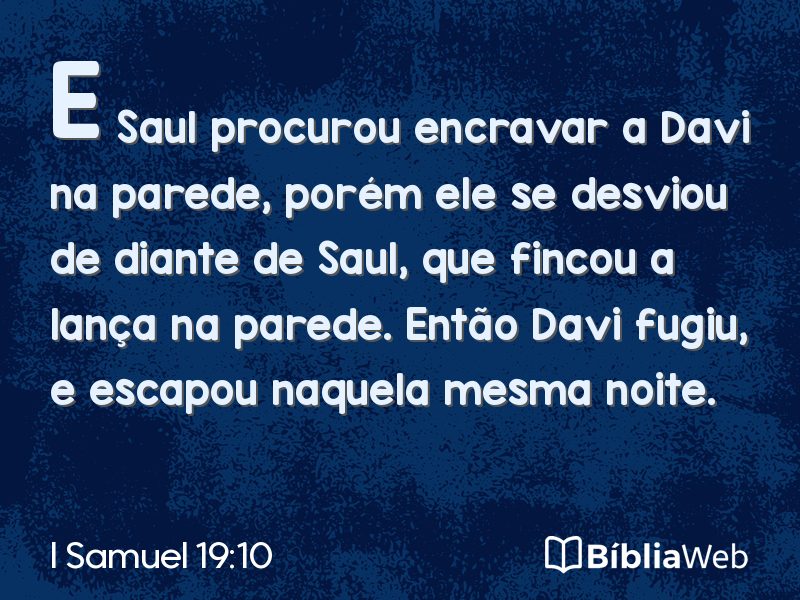 I Samuel 19:10 em imagem para compartilhar