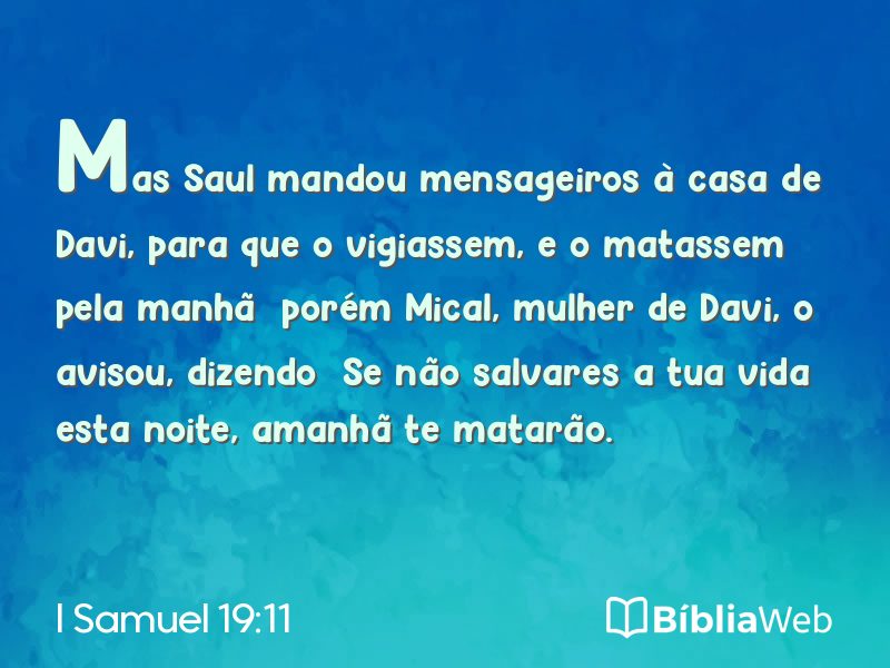 I Samuel 19:11 em imagem para compartilhar