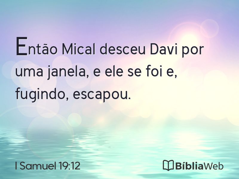 I Samuel 19:12 em imagem para compartilhar