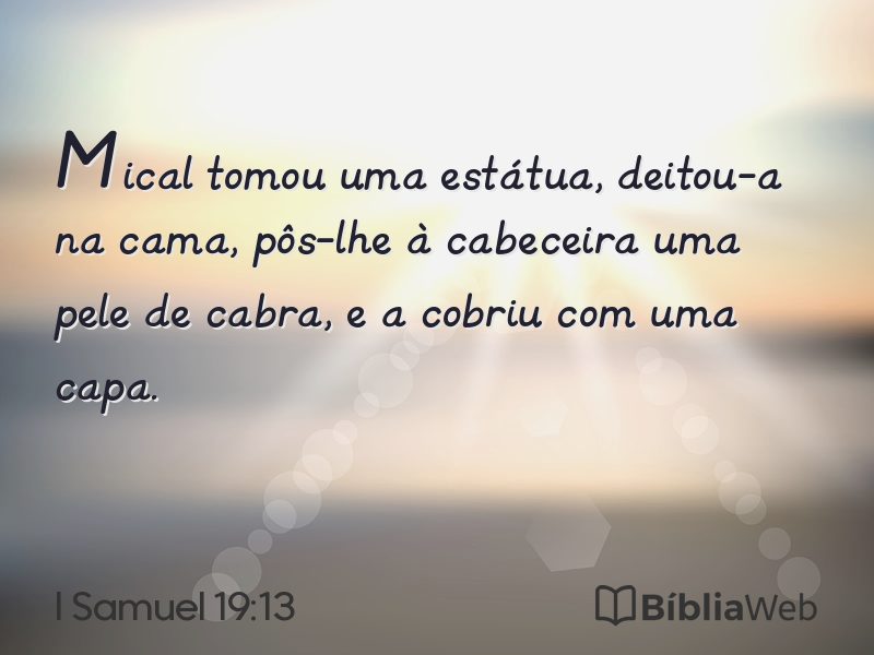 I Samuel 19:13 em imagem para compartilhar