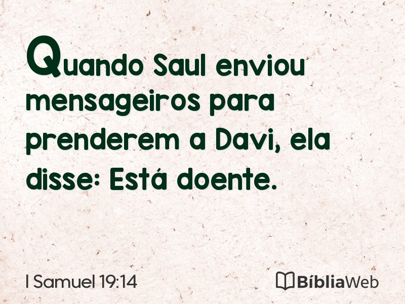 I Samuel 19:14 em imagem para compartilhar