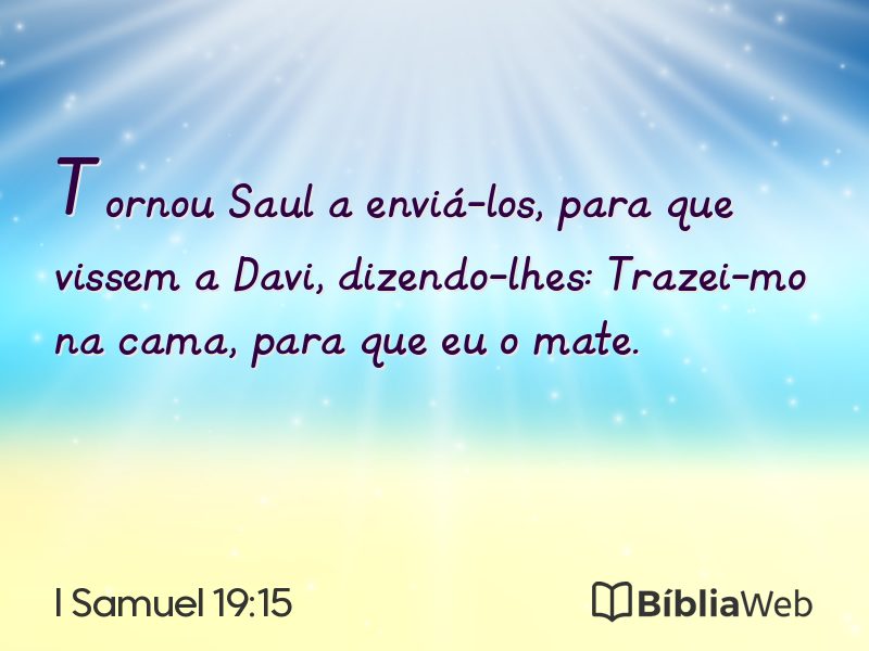 I Samuel 19:15 em imagem para compartilhar