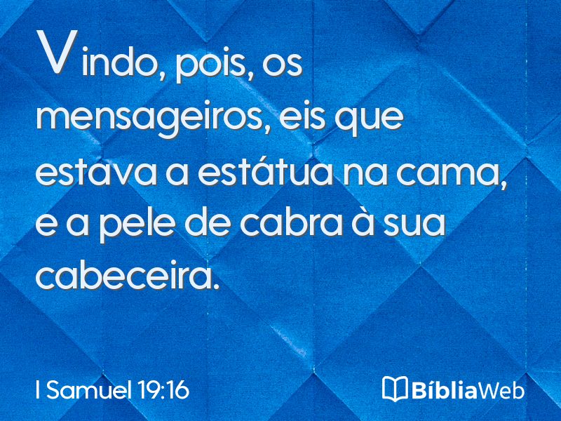 I Samuel 19:16 em imagem para compartilhar