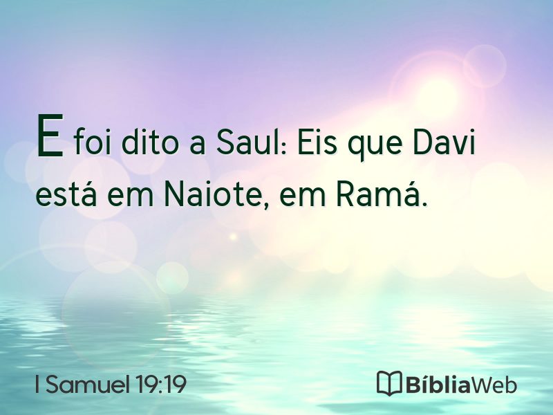 I Samuel 19:19 em imagem para compartilhar