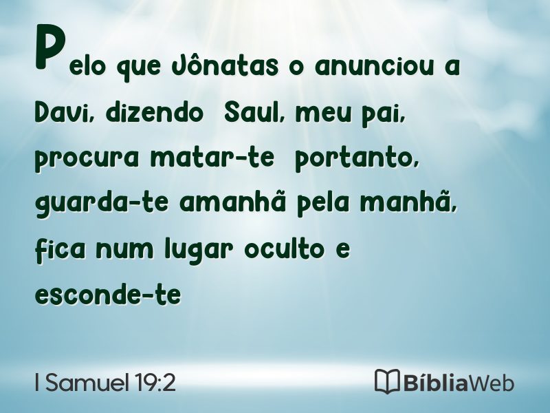 I Samuel 19:2 em imagem para compartilhar