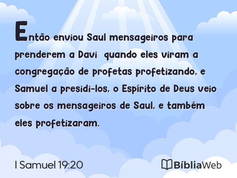 I Samuel 19:20 em imagem para compartilhar