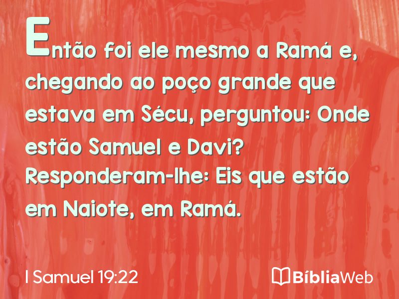 I Samuel 19:22 em imagem para compartilhar