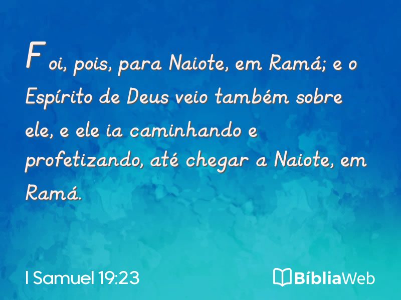 I Samuel 19:23 em imagem para compartilhar