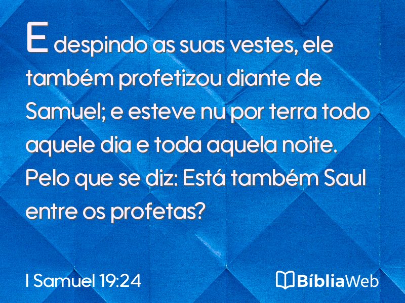 I Samuel 19:24 em imagem para compartilhar