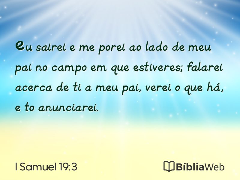 I Samuel 19:3 em imagem para compartilhar
