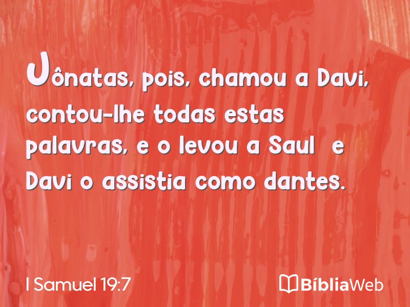 I Samuel 19:7 em imagem para compartilhar