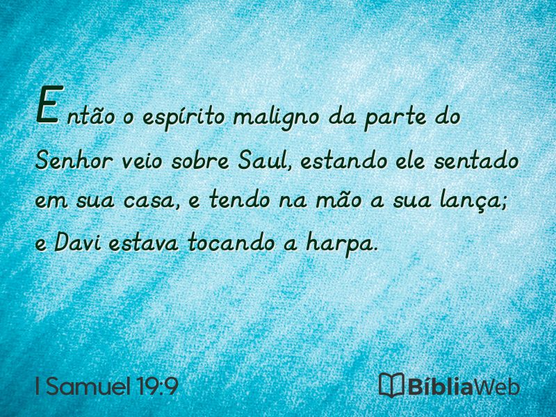 I Samuel 19:9 em imagem para compartilhar