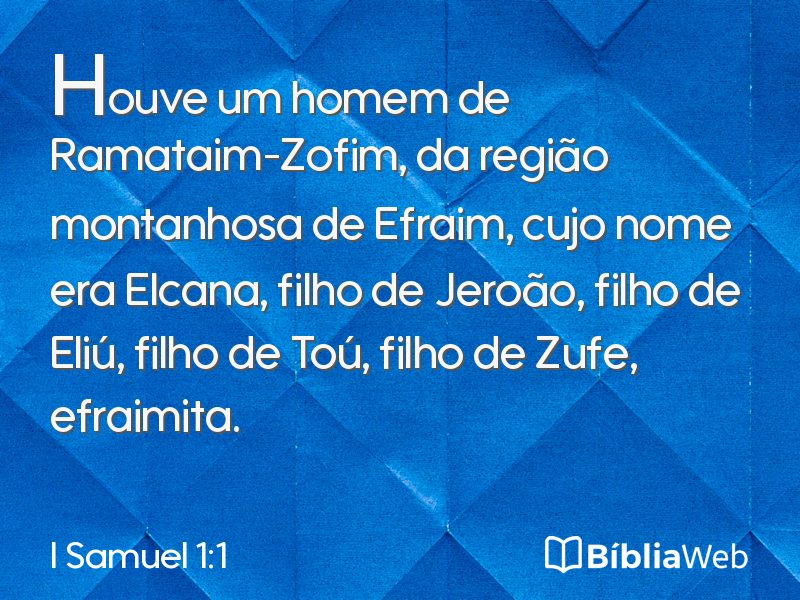 I Samuel 1:1 em imagem para compartilhar