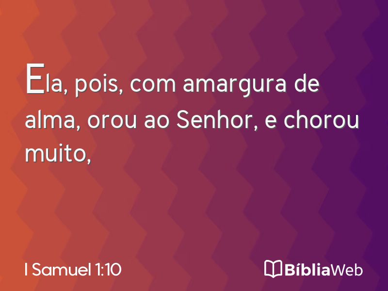 I Samuel 1:10 em imagem para compartilhar